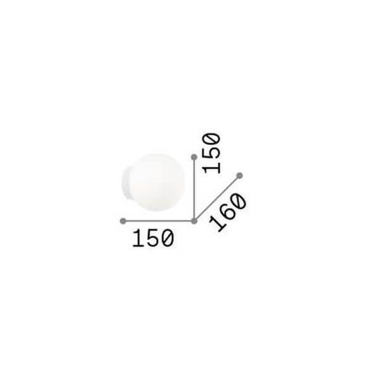 Ideal Lux MAPA BIANCO G9 Wandleuchte ⌀150mm dimmbar Weiss warmweiss 059808