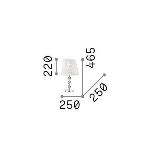 Ideal Lux LE ROY Tischleuchte E27 ⌀250mm Chrom 073422