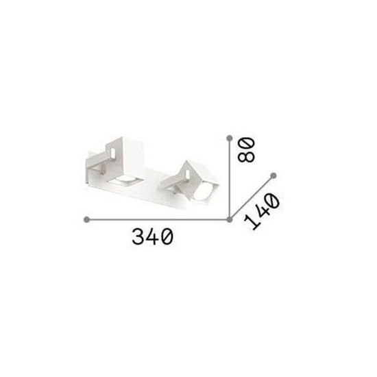 Ideal Lux MOUSE Wandleuchte GU10 2-fach dimmbar Weiss 073545