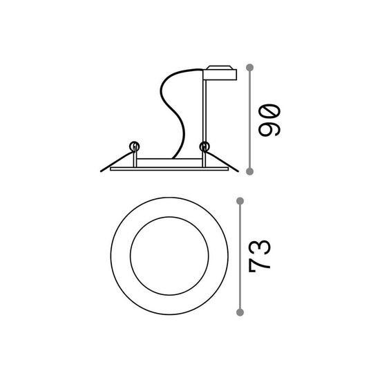 Ideal Lux JAZZ Einbauleuchte GU10 ⌀73mm dimmbar Brüniert 083124