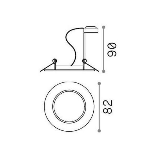 Ideal Lux SWING Einbauleuchte GU10 ⌀82mm dimmbar Nickel 083148