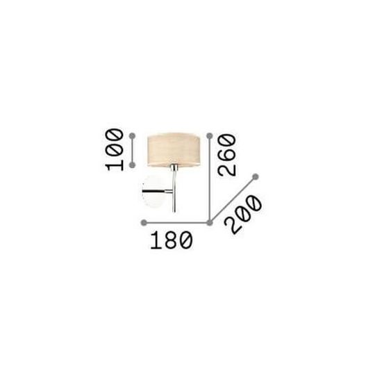 Ideal Lux WOODY G9 Wandleuchte ⌀180mm dimmbar Holz warmweiss 087665