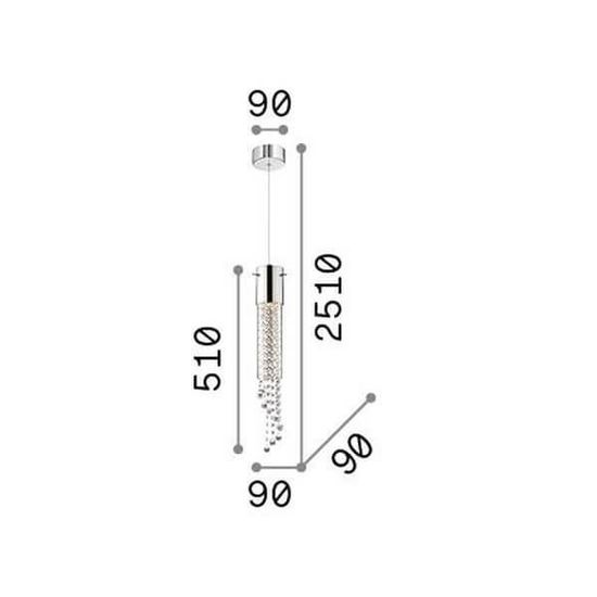 Ideal Lux GOCCE GU10 Pendelleuchte ⌀90mm dimmbar Chrom warmweiss 089669