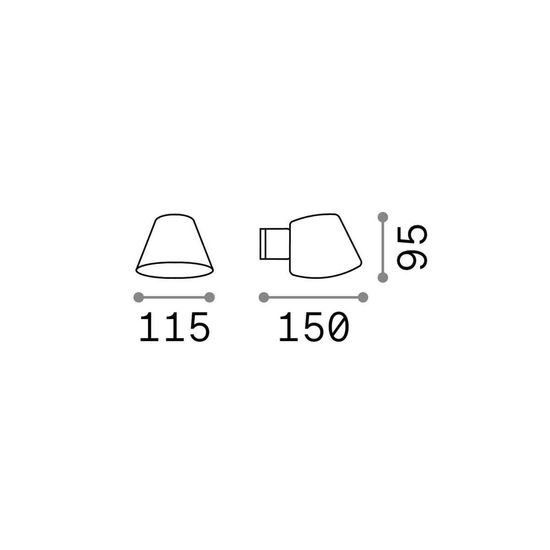 Ideal Lux GAS Wandleuchte GU10 dimmbar Anthrazit IP43 091525