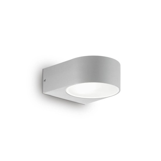 Ideal Lux IKO Wandleuchte E27 dimmbar Grau IP54 092218