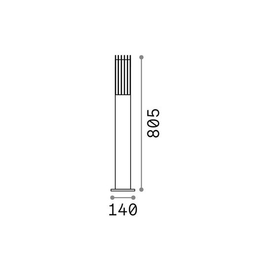 Ideal Lux MARTE Stehleuchte E27 dimmbar Anthrazit IP44 092225