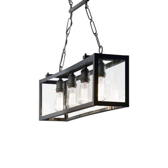 Ideal Lux IGOR Pendelleuchte E27 4-fach dimmbar Schwarz 092942