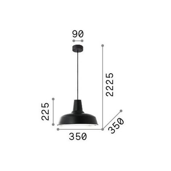 Ideal Lux MOBY Pendelleuchte E27 ⌀350mm dimmbar Kupfer 093697