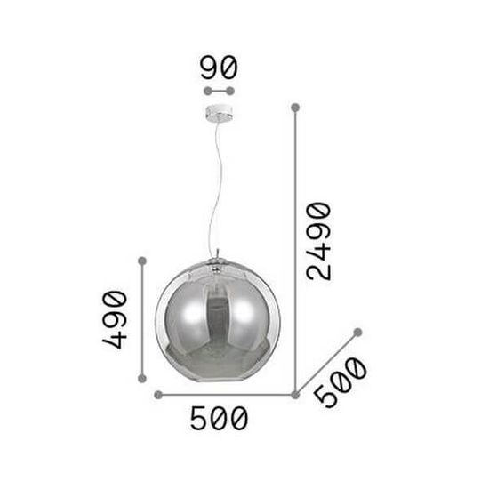 Ideal Lux NEMO Pendelleuchte E27 ⌀500mm dimmbar Rauchglas 094137