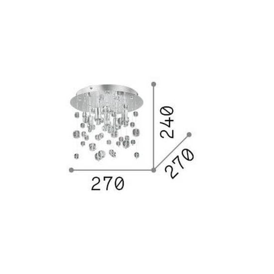 Ideal Lux NEVE G9 Deckenleuchte 5x ⌀270mm dimmbar Chrom warmweiss 094687