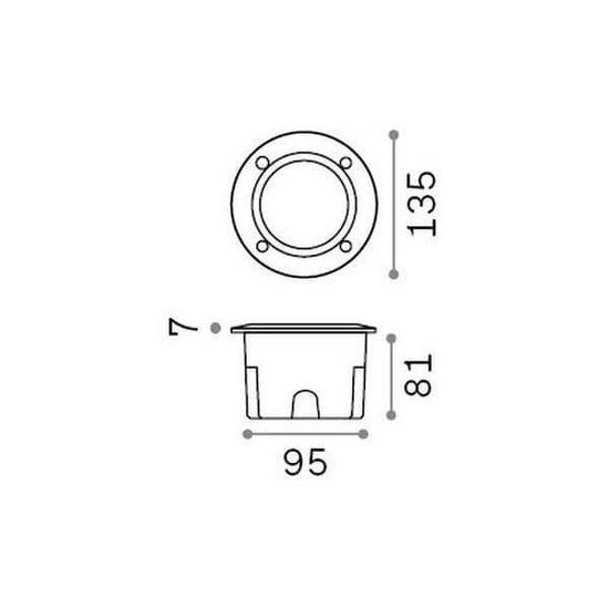 Ideal Lux AVENUE GX53 Einbauleuchte ⌀135mm dimmbar Weiss IP66 CCT einstellbare Lichtfarbe 096544