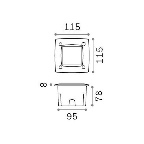 Ideal Lux AVENUE GX53 Einbauleuchte dimmbar Weiss IP66 CCT einstellbare Lichtfarbe 096575