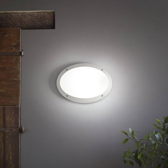 Ideal Lux MEDEA Wandleuchte E27 dimmbar Weiss IP66 096711