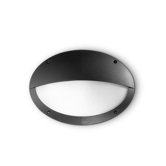 Ideal Lux MEDEA Wandleuchte E27 dimmbar Schwarz IP66 096728