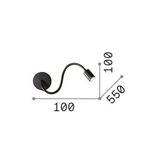 Ideal Lux FOCUS LED Wandleuchte 4W ⌀100mm Chrom warmweiss 097206