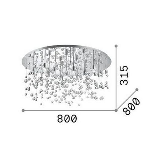 Ideal Lux NEVE G9 Deckenleuchte 15x ⌀800mm dimmbar Weiss warmweiss 101194