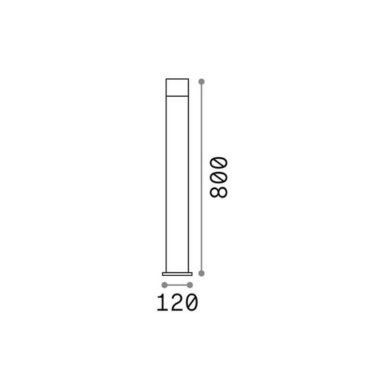 Ideal Lux VENUS Stehleuchte GU10 ⌀120mm dimmbar Anthrazit IP44 106175