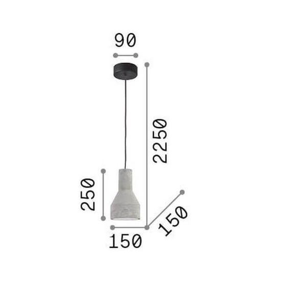 Ideal Lux OIL Pendelleuchte E27 ⌀150mm dimmbar Beton 110417