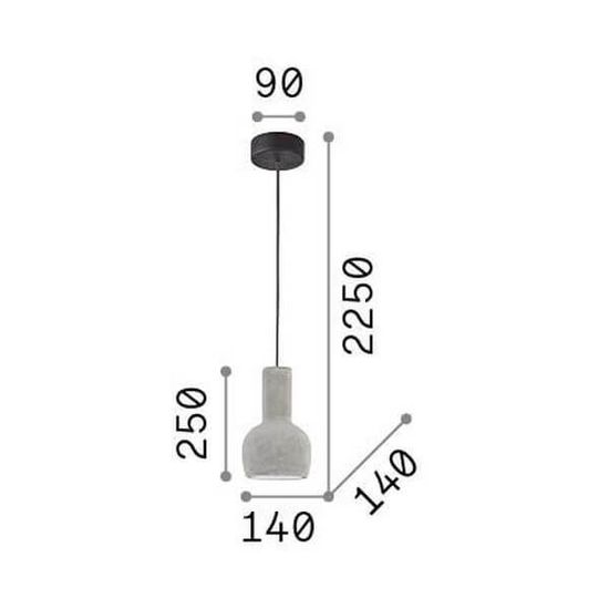 Ideal Lux OIL Pendelleuchte E27 ⌀140mm dimmbar Beton 110431