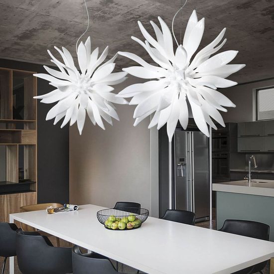 Ideal Lux LEAVES G9 Pendelleuchte 8x ⌀630mm dimmbar Weiss warmweiss 111957