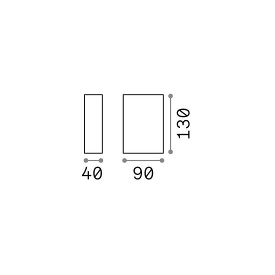 Ideal Lux TETRIS-2 Wandleuchte G9 2-fach dimmbar Anthrazit IP44 113791