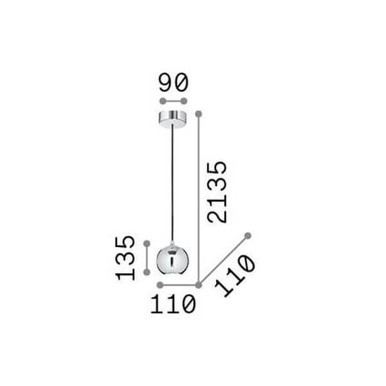 Ideal Lux MR JACK GU10 Pendelleuchte ⌀110mm dimmbar Chrom warmweiss 116457