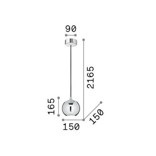 Ideal Lux MR JACK GU10 Pendelleuchte ⌀150mm dimmbar Chrom warmweiss 116464