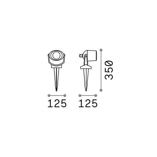 Ideal Lux ELIO GU10 Bodenleuchte ⌀125mm dimmbar Schwarz IP66 CCT einstellbare Lichtfarbe 120201