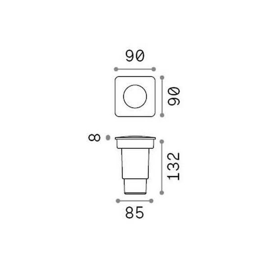 Ideal Lux GRAVITY GU10 Einbauleuchte dimmbar Schwarz IP67 CCT einstellbare Lichtfarbe 120317