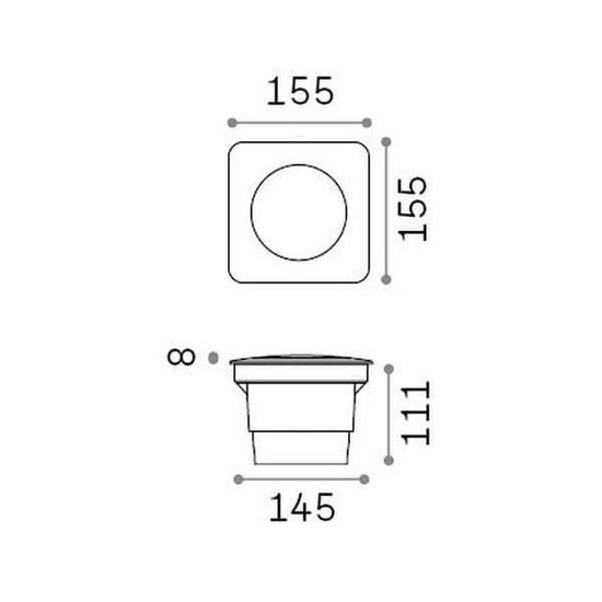 Ideal Lux GRAVITY GX53 Einbauleuchte 10W dimmbar Schwarz IP67 CCT einstellbare Lichtfarbe 120386