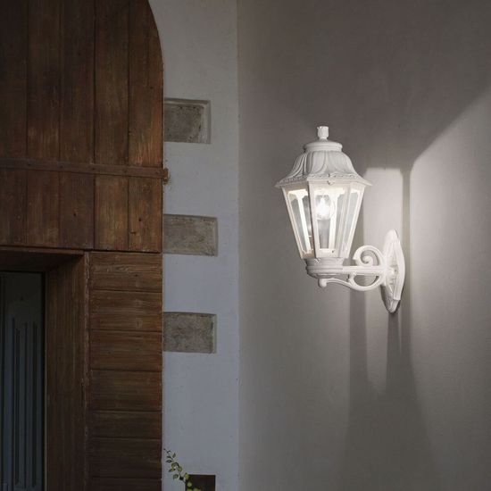 Ideal Lux DAFNE Wandleuchte E27 ⌀220mm dimmbar Weiss IP55 120423