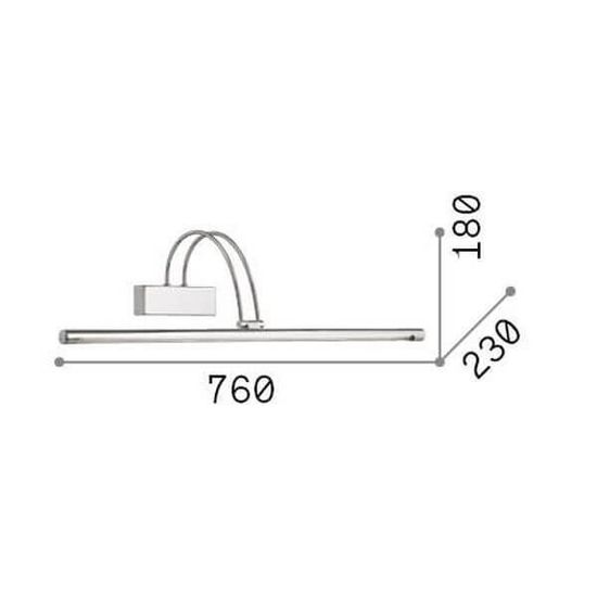 Ideal Lux BOW LED Wandleuchte 8W Messing warmweiss 121130