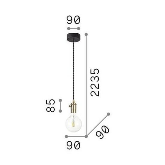 Ideal Lux FRIDA Pendelleuchte E27 ⌀90mm dimmbar Brüniert 122083