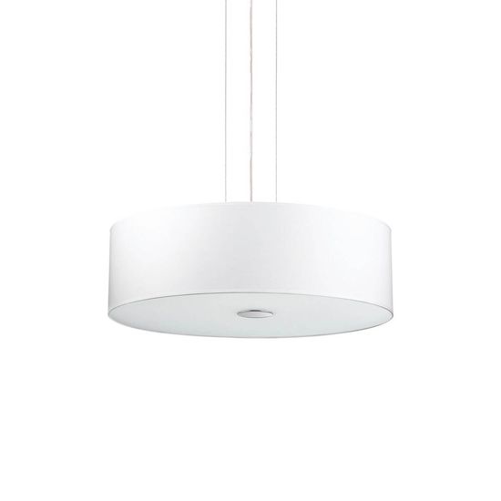 Ideal Lux WOODY Pendelleuchte E27 4-fach ⌀500mm dimmbar Weiss 122236