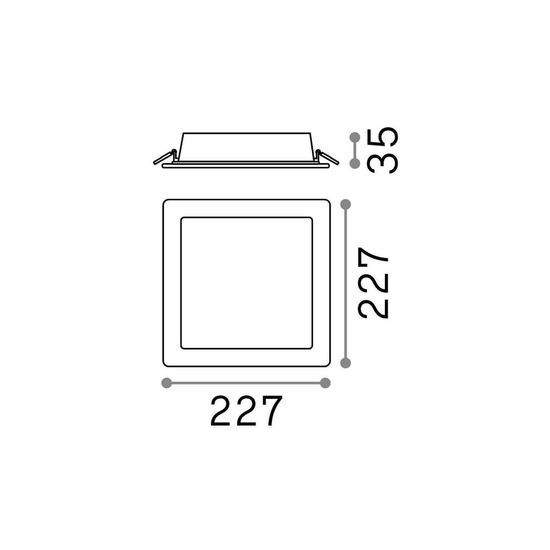 Ideal Lux GROOVE LED Einbauleuchte 30W Weiss warmweiss 124025