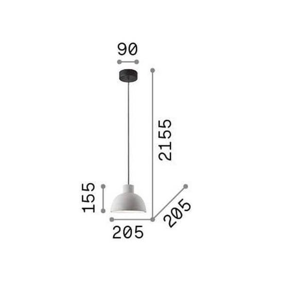 Ideal Lux OIL Pendelleuchte E27 ⌀205mm dimmbar Beton 129082