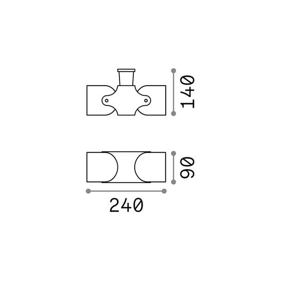 Ideal Lux XENO Deckenleuchte GU10 2-fach dimmbar Schwarz IP44 129501