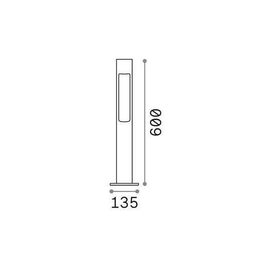 Ideal Lux ACQUA Stehleuchte G9 ⌀135mm dimmbar Anthrazit IP44 135205