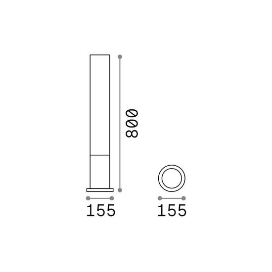 Ideal Lux EDO OUTDOOR Stehleuchte GX53 ⌀155mm dimmbar Weiss IP44 135755