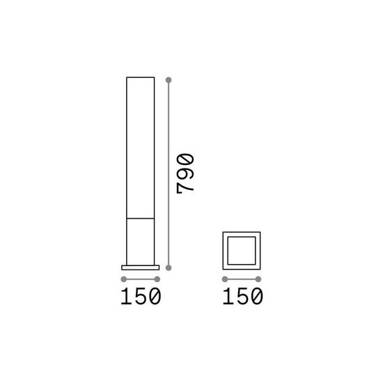 Ideal Lux EDO OUTDOOR Stehleuchte GX53 dimmbar Anthrazit IP44 135762