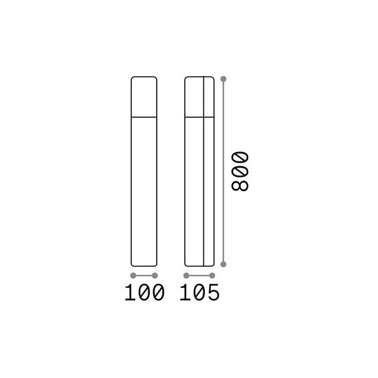 Ideal Lux PULSAR Stehleuchte E27 dimmbar Grau IP44 135922