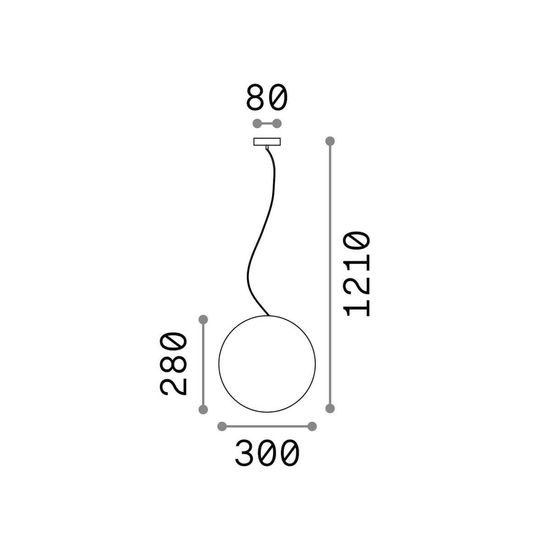 Ideal Lux SOLE Pendelleuchte E27 ⌀300mm dimmbar Weiss IP44 135991