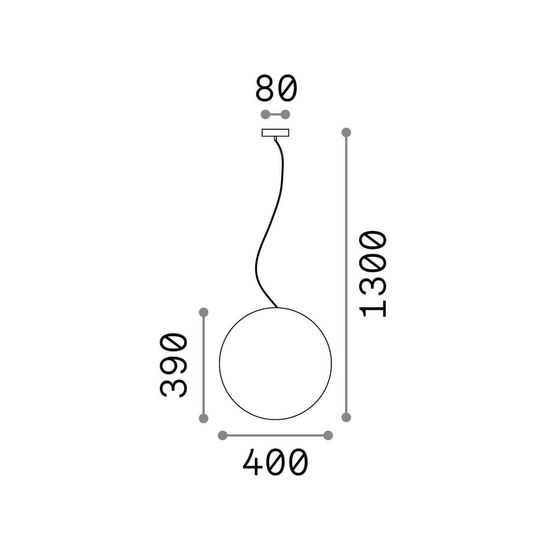 Ideal Lux SOLE Pendelleuchte E27 ⌀400mm dimmbar Weiss IP44 136004