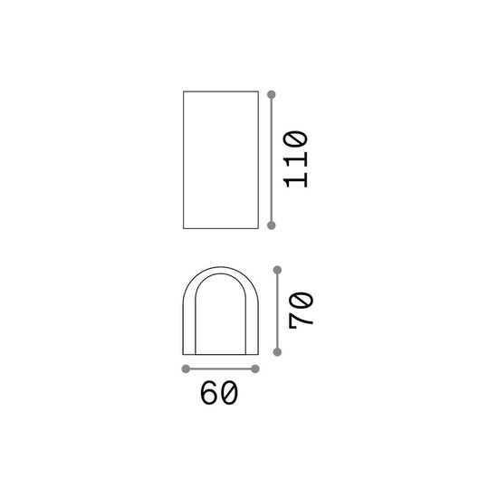 Ideal Lux APOLLO LED Wandleuchte 2x 2x6W Schwarz IP44 neutralweiss 137391