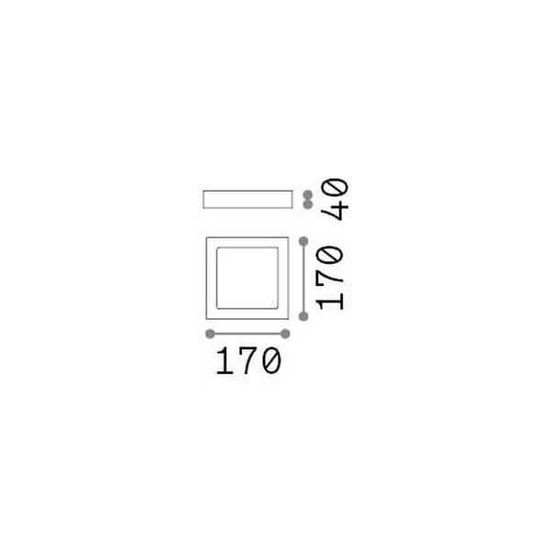 Ideal Lux UNIVERSAL LED Deckenleuchte 13,5W Weiss warmweiss 138633