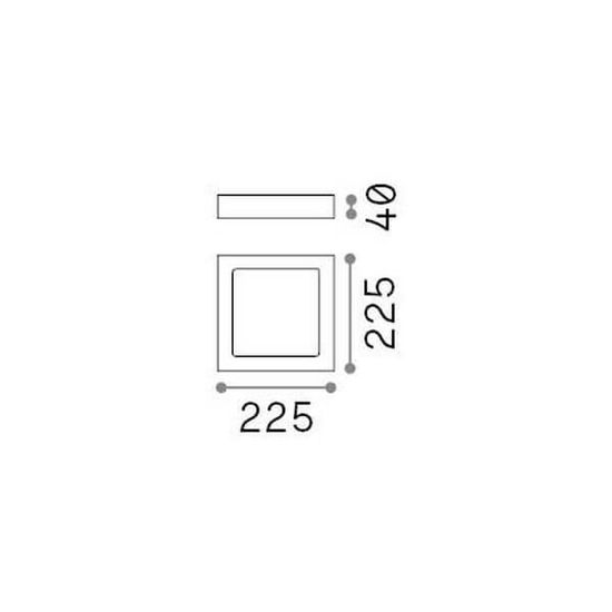 Ideal Lux UNIVERSAL LED Deckenleuchte 19W Weiss warmweiss 138640