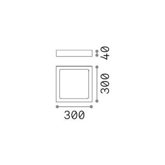 Ideal Lux UNIVERSAL LED Deckenleuchte 25W Weiss warmweiss 138657