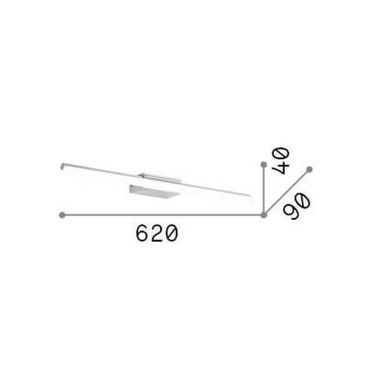 Ideal Lux RIFLESSO LED Wandleuchte 17W Weiss IP44 warmweiss 142289