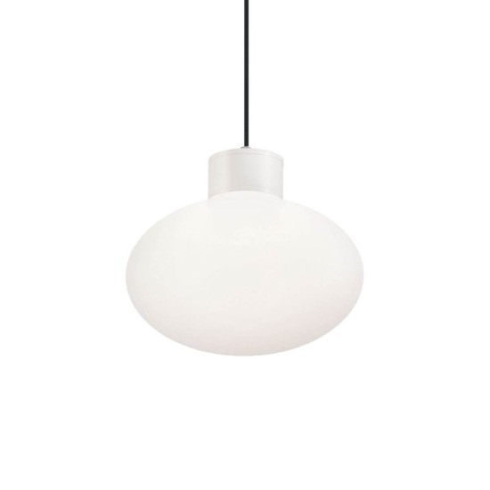 Ideal Lux CLIO Pendelleuchte E27 ⌀90mm dimmbar Weiss IP44 144252