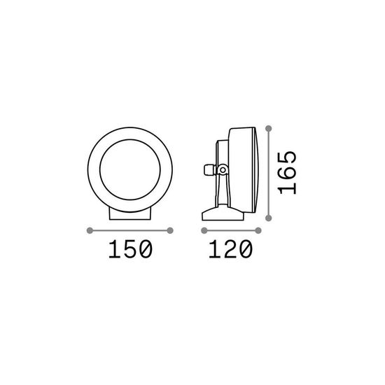 Ideal Lux LITIO GX53 Wandleuchte 10W dimmbar Weiss IP66 CCT einstellbare Lichtfarbe 145303